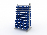 Стеллаж для пластиковых лотков SORTEX двухсторонний 1800x1000x800.05