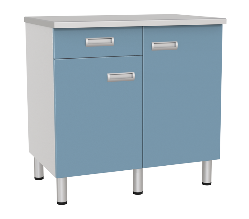 Стол лабораторный двухтумбовый с дверками и ящиком СЛ-03-«МСК» (код СЛ-03-112)