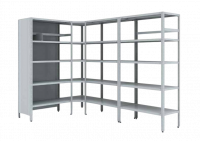 Стеллаж угловой МС 500 2000x1500x500 (8 полок)